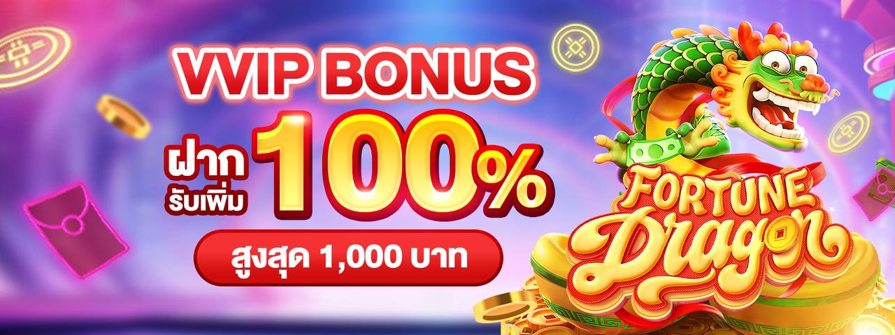 VVIP BONUS : ฝากรับเพิ่ม 100%